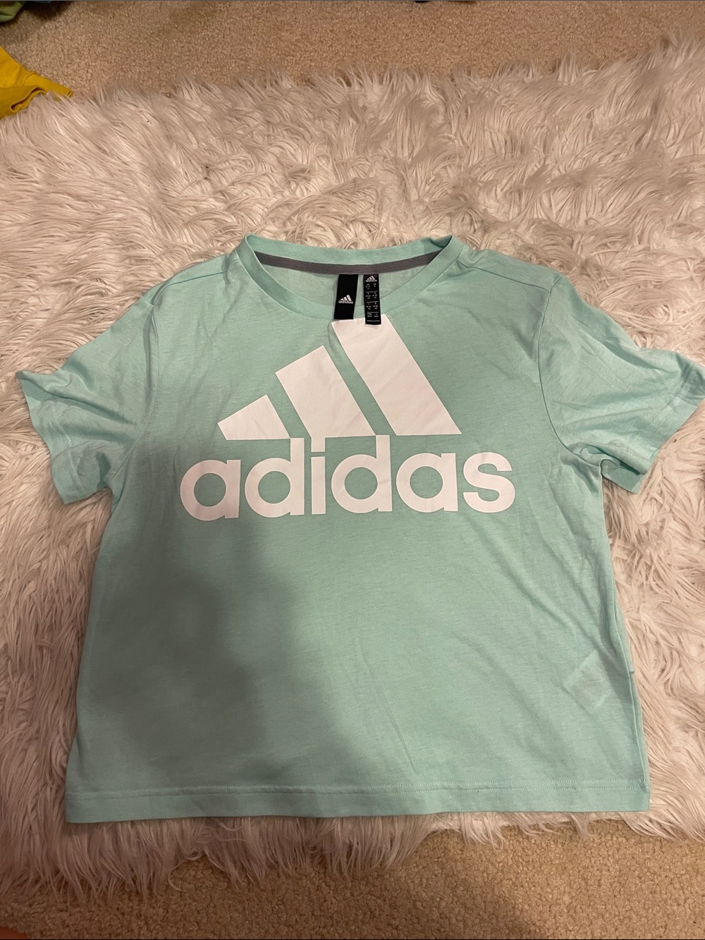 adidas  Mint Green Logo Short Sleeve Tee